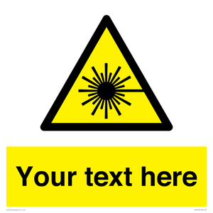 WV5123: Custom Laser Hazard Sign