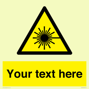 WV5123: Custom Laser Hazard Sign