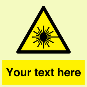 WV5123: Custom Laser Hazard Sign