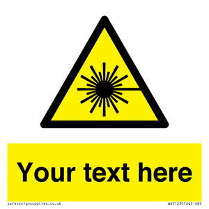 WV5123: Custom Laser Hazard Sign