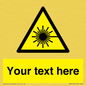 WV5123: Custom Laser Hazard Sign