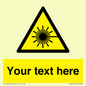WV5123: Custom Laser Hazard Sign