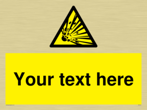 WV5124: Custom Explosive Material Sign