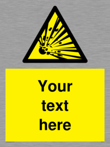 WV5124: Custom Explosive Material Sign