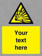 WV5124: Custom Explosive Material Sign