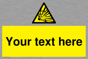WV5124: Custom Explosive Material Sign