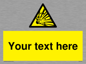 WV5124: Custom Explosive Material Sign