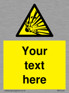 WV5124: Custom Explosive Material Sign