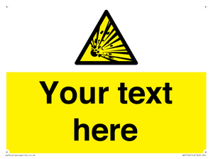 WV5124: Custom Explosive Material Sign