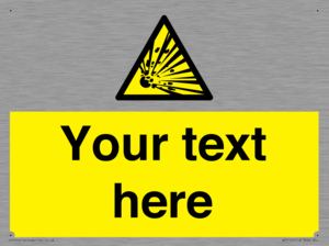 WV5124: Custom Explosive Material Sign