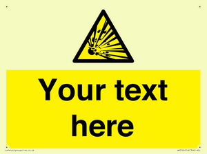 WV5124: Custom Explosive Material Sign