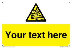 WV5124: Custom Explosive Material Sign