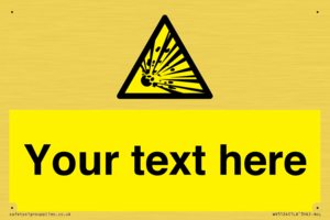 WV5124: Custom Explosive Material Sign