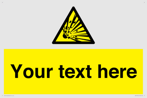 WV5124: Custom Explosive Material Sign