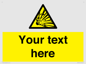 WV5124: Custom Explosive Material Sign