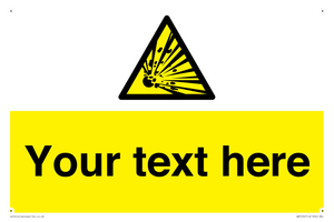 WV5124: Custom Explosive Material Sign