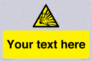 WV5124: Custom Explosive Material Sign