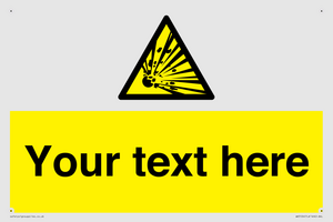 WV5124: Custom Explosive Material Sign