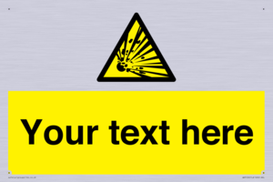 WV5124: Custom Explosive Material Sign