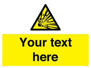 WV5124: Custom Explosive Material Sign