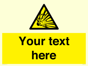 WV5124: Custom Explosive Material Sign