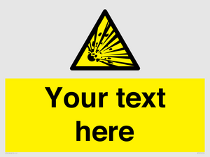 WV5124: Custom Explosive Material Sign