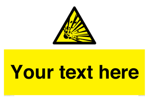 WV5124: Custom Explosive Material Sign