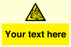 WV5124: Custom Explosive Material Sign