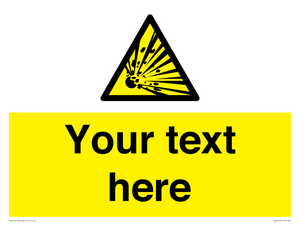 WV5124: Custom Explosive Material Sign