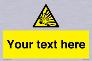 WV5124: Custom Explosive Material Sign