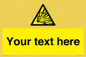 WV5124: Custom Explosive Material Sign