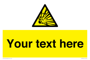 WV5124: Custom Explosive Material Sign