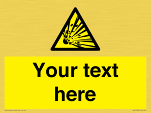 WV5124: Custom Explosive Material Sign