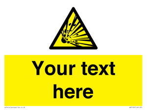 WV5124: Custom Explosive Material Sign