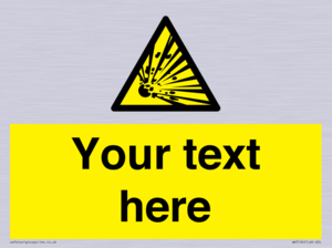 WV5124: Custom Explosive Material Sign