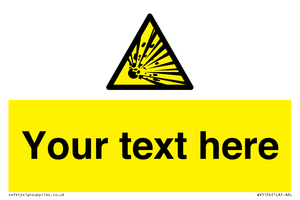WV5124: Custom Explosive Material Sign