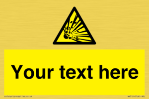 WV5124: Custom Explosive Material Sign