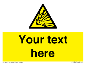 WV5124: Custom Explosive Material Sign
