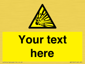 WV5124: Custom Explosive Material Sign