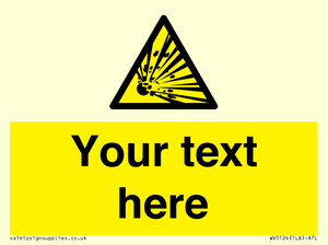 WV5124: Custom Explosive Material Sign