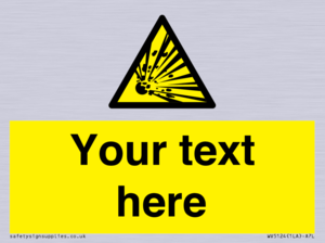 WV5124: Custom Explosive Material Sign