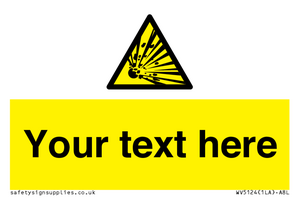 WV5124: Custom Explosive Material Sign