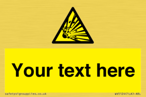 WV5124: Custom Explosive Material Sign