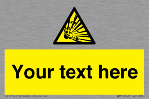 WV5124: Custom Explosive Material Sign