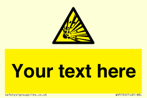 WV5124: Custom Explosive Material Sign