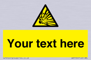 WV5124: Custom Explosive Material Sign