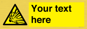 WV5124: Custom Explosive Material Sign