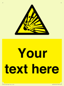 WV5124: Custom Explosive Material Sign