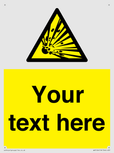 WV5124: Custom Explosive Material Sign