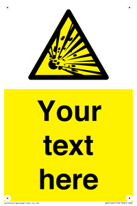 WV5124: Custom Explosive Material Sign